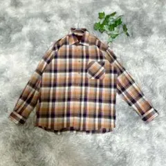 PARITY パリティ（L）長袖 シャツ チェック柄 コットン カジュアル