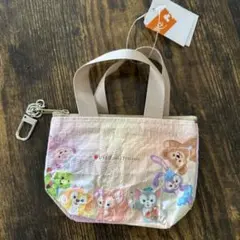 香港ディズニー　ダッフィーフレンズ　トートバッグ キーホルダー付き