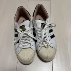 adidas スーパースター ホワイト ブラック　中はピンク♡