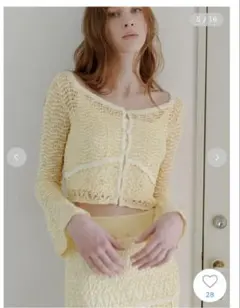 SNIDEL スナイデル クロシェニット トップス スカートセットアップ