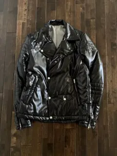 00s Archive 光沢 ライダース Y2K お兄系 平成 キルティング 黒