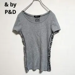 & by P&D【美品】カットソー　半袖　クルーネック　綿100%【Mサイズ】