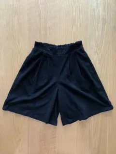 冬用(スウェード風の)ブラック ハーフパンツ 130サイズ
