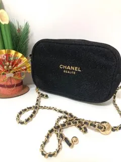 CHANELBEAUTEショルダーバッグブラックノベルティ♡チェーンおまけ付き