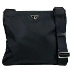 【美品PRADA】ナイロン ショルダーバッグ ブラックのサムネイル