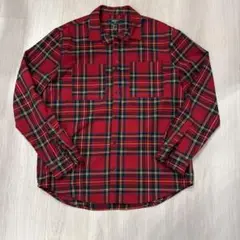 FOREVER 21 レッド系チェックネルシャツ L