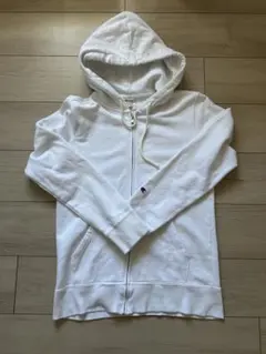 Champion ホワイト フルジップパーカー