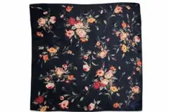 ラルフローレン 花柄シルクスカーフ 大判97cm