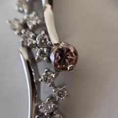 Pt900 ピンクダイヤ0.07ct ダイヤ0.22ct ネックレス プラチナ - メルカリ