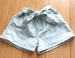 ライトブルー デニム ハーフパンツ130