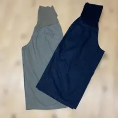 マタニティ ハイウエストパンツ 2色セット