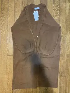 【新品未使用】Audrey and John Wad ブラウン 長袖ロングカーデ