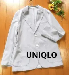 【UNIQLO ユニクロ】美品♡ 感動ジャケット　シアサッカー　春夏　M