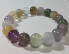 知性の石★フローライト天然石ブレスレット★10ミリ