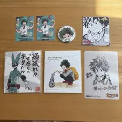 ヒロアカ 僕のヒーローアカデミア 緑谷出久 グッズセット バッジ・色紙・カード