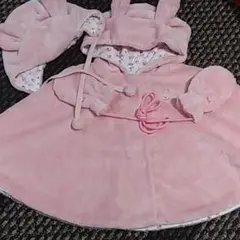 ミキハウス　ポンチョ　うさぎ　耳　3点セット