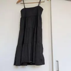 UNIQLO ノースリーブティアードワンピース Mサイズ ダークグレー
