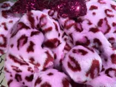 ディズニー ファンキャップ ヒョウ柄 ピンク