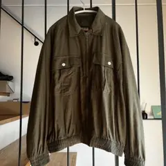 Vintage 100%シルク ブルゾン ジャケット 短丈 古着のサムネイル