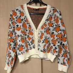 SHEIN カーディガン オレンジ　ニット