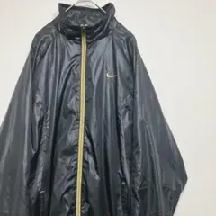 NIKE ナイキ ジャージ　ナイロンジャケット 古着 黒　ブラック 刺繍ロゴ