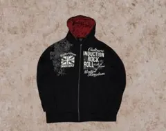 archive 英字プリント y2k お兄系 ギャル男 ラメ パーカー 平成