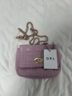 GRL ピンク キルティング ショルダーバッグ