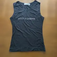 Dolce & Gabbana ブラック タンクトップ 38 タンクトップ ジャージー DGロゴ
