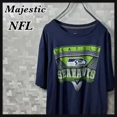 NFL マジェスティック Tシャツ メンズ XL シーホークス ネイビー 紺色のサムネイル