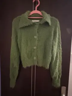 MOUSSY トップス ニット グリーン フリーサイズ