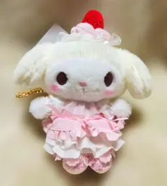 マイメロディ　いちごホイップケーキ　バッグチャーム　マスコットホルダー　①