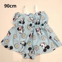 Disneyディズニー 【90】 ミッキー　ミニー　ベビー水着　水色