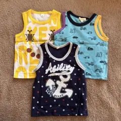 タンクトップ 80cm 3枚セット 男の子　まとめ売り　夏