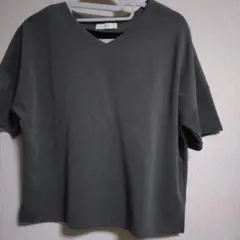 anyFAMダークグレー Vネック 半袖Tシャツフリーのサムネイル