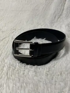 Dunhill ダンヒル スクエアバックルレザーベルト シルバー 金具