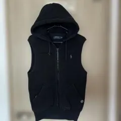 POLO RalphLauren フード付き中綿ベスト ブラック メンズ