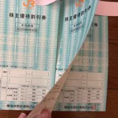 株主優待券 東海旅客鉄道株式会社 2025年6月30日まで