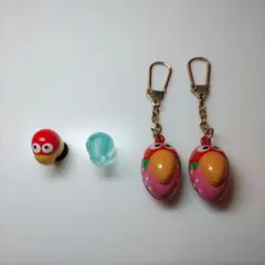森永 キョロちゃんセット 鈴 マスコット イチゴチョコ ピーナッツ クリア