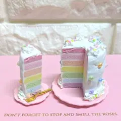 ミニチュア　レインボーコンフェッティケーキ
