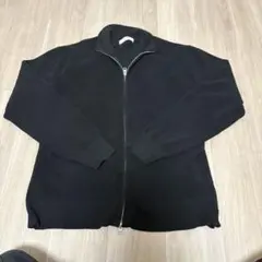 INHERIT ブラック ジップアップ　ニット　ブラック