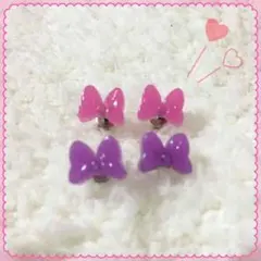 【再値下げ！未使用】リボン⋈ピアス