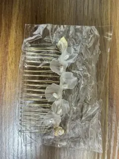 ウェディング ヘッドドレス ヘアコーム パール フラワー