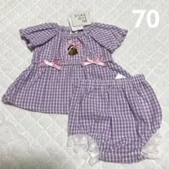 新品　ディズニー　アンナ　半袖　ロンパース　ベビー　micorrid　70