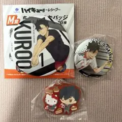 ハイキュー 黒尾鉄朗 缶バッジ ラバーストラップ サンリオ まとめ売り