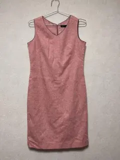 【新品】MELS ピンク ノースリーブ ワンピース　9号　春　タグ付き　Vネック