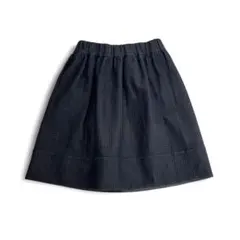 【スピックアンドスパン ノーブル】フレアスカート ブラック 裏地あり 日本製