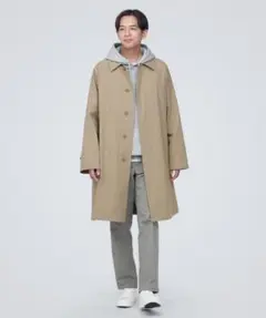 新品未使用 無印良品 撥水綿混 ステンカラーコート XL ベージュ