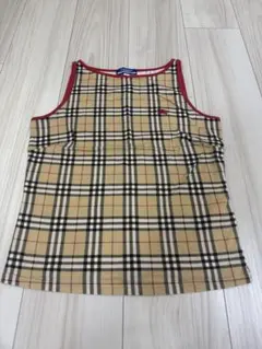 バーバリーブルーレーベル　タンクトップ　ベージュ　ノバチェック　Mのサムネイル