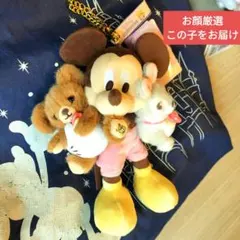 ユニベスティーズ イエック ラビット＆ミッキー＆モカ ぬいぐるみキーホルダー・キ