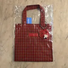 新品未使用】ファミリア トートバック 赤系チェック S 小 familiar